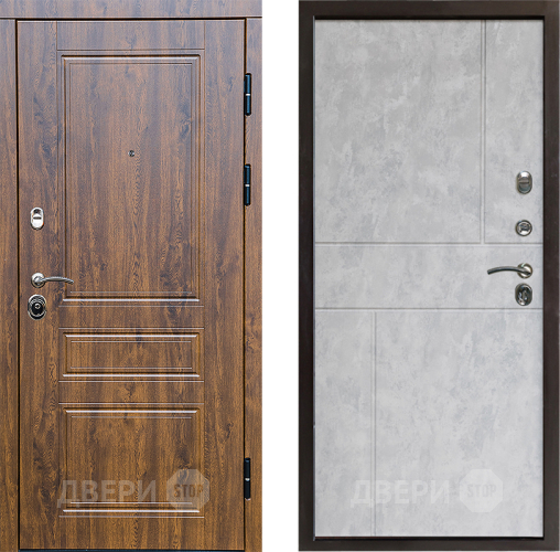 Входная металлическая Дверь Престиж Классика Дуб Горизонт Бетон светлый в Ногинск