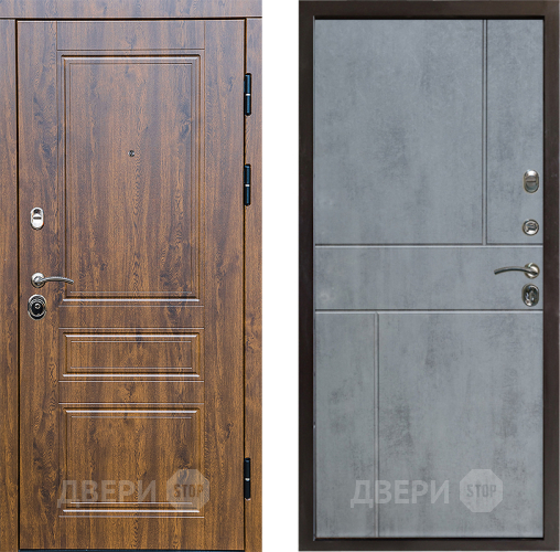 Входная металлическая Дверь Престиж Классика Дуб Горизонт Бетон темный в Ногинск