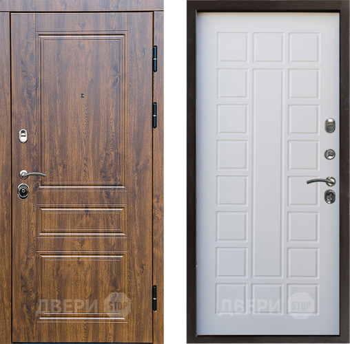 Входная металлическая Дверь Престиж Классика Дуб Престиж Белое дерево в Ногинск