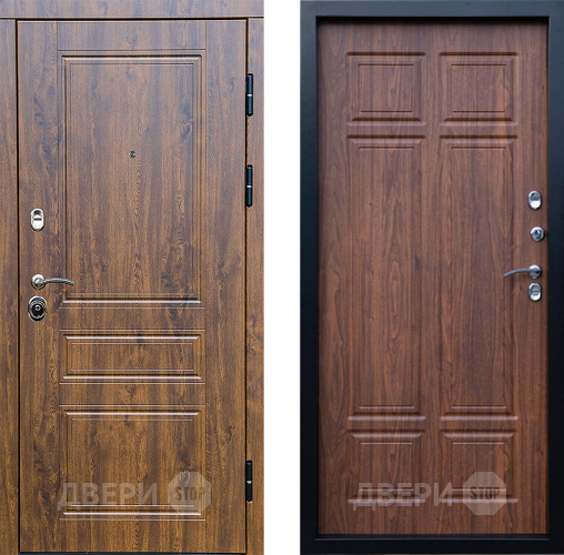 Входная металлическая Дверь Престиж Классика Дуб Премиум Орех темный в Ногинск