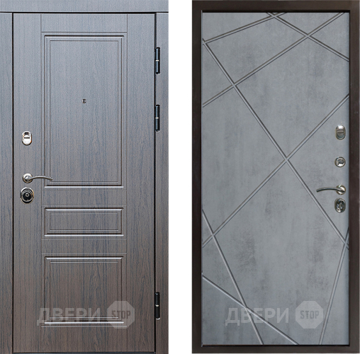 Входная металлическая Дверь Престиж Классика Венге Лучи Бетон темный в Ногинск