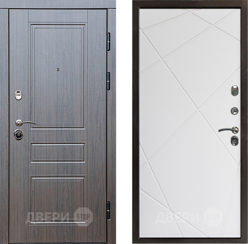 Входная металлическая Дверь Престиж Классика Венге Лучи Бетон белый в Ногинск