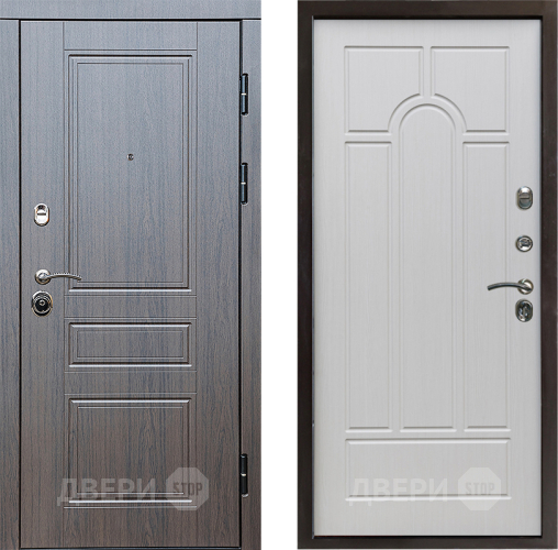 Входная металлическая Дверь Престиж Классика Венге Арка Лиственница белая в Ногинск