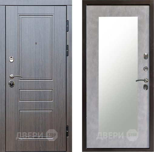 Дверь Престиж Классика Венге Зеркло Пастораль Бетон светлый в Ногинск