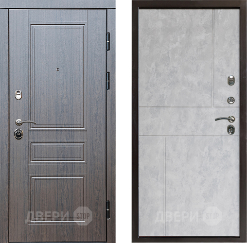 Входная металлическая Дверь Престиж Классика Венге Горизонт Бетон светлый в Ногинск