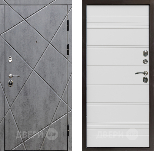 Входная металлическая Дверь Престиж Лучи Line Белый в Ногинск