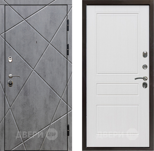 Входная металлическая Дверь Престиж Лучи Классика Белое дерево в Ногинск