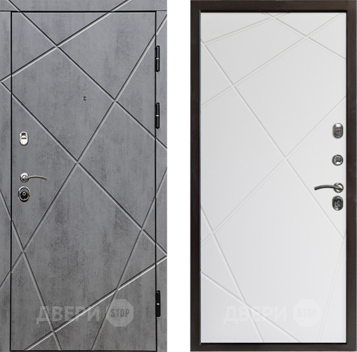 Входная металлическая Дверь Престиж Лучи Лучи Бетон белый в Ногинск