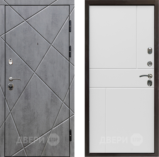 Входная металлическая Дверь Престиж Лучи Горизонт Бетон белый в Ногинск