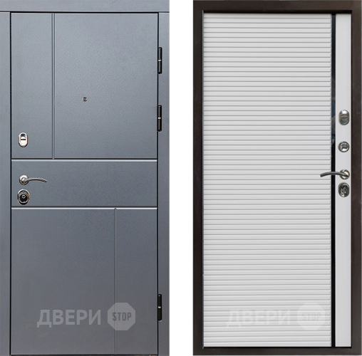 Входная металлическая Дверь Престиж Горизонт Грэй Porte Белый в Ногинск