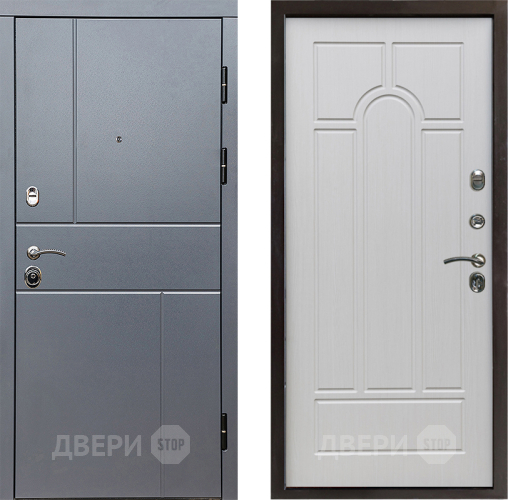 Входная металлическая Дверь Престиж Горизонт Грэй Арка Лиственница белая в Ногинск