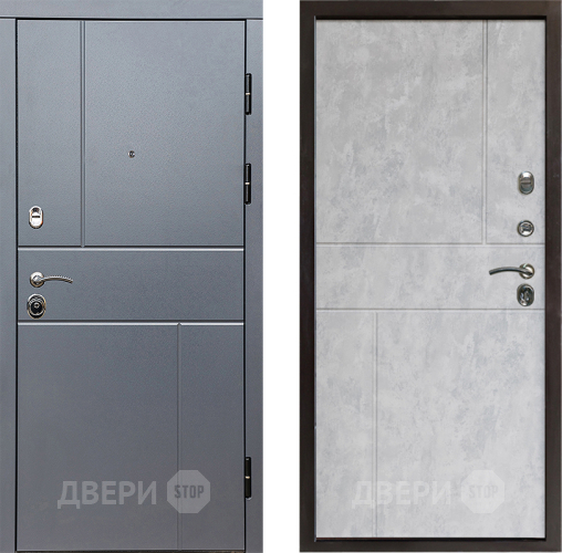 Входная металлическая Дверь Престиж Горизонт Грэй Горизонт Бетон светлый в Ногинск