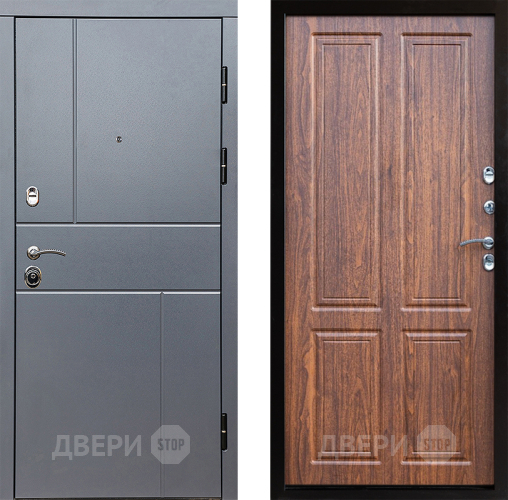 Входная металлическая Дверь Престиж Горизонт Грэй Премиум Орех светлый в Ногинск