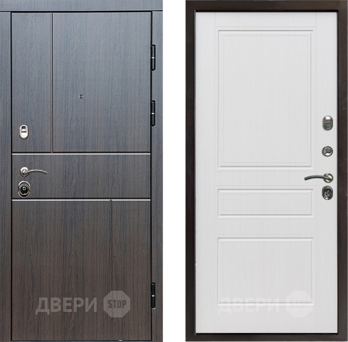 Входная металлическая Дверь Престиж Горизонт Венге Классика Белое дерево в Ногинск