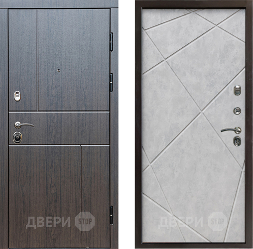 Входная металлическая Дверь Престиж Горизонт Венге Лучи Бетон светлый в Ногинск