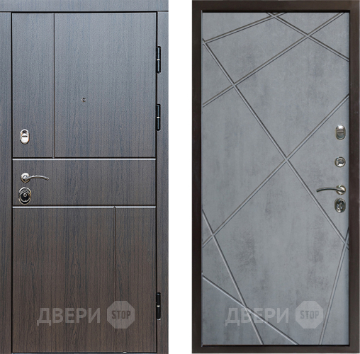 Входная металлическая Дверь Престиж Горизонт Венге Лучи Бетон темный в Ногинск