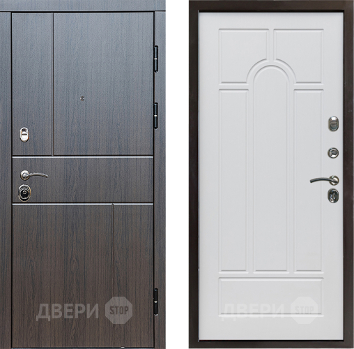 Входная металлическая Дверь Престиж Горизонт Венге Арка Белое дерево в Ногинск