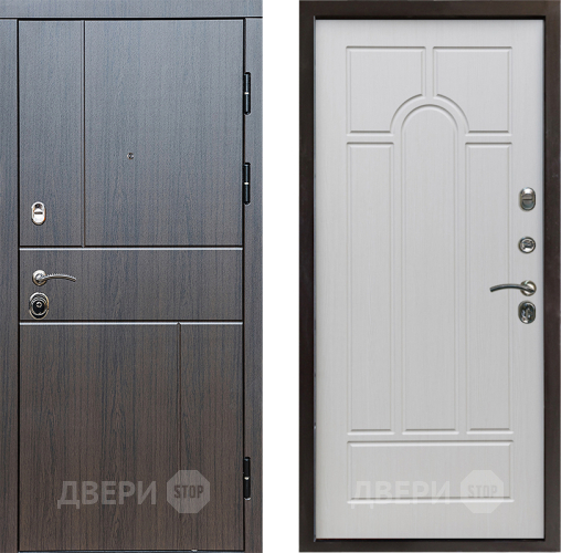 Входная металлическая Дверь Престиж Горизонт Венге Арка Лиственница белая в Ногинск