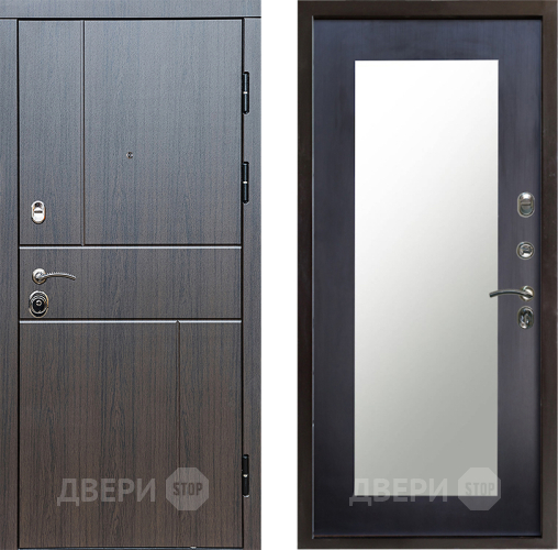 Входная металлическая Дверь Престиж Горизонт Венге Зеркло Пастораль Венге в Ногинск