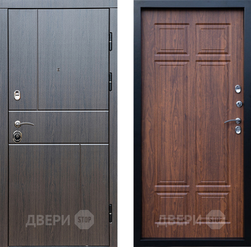 Входная металлическая Дверь Престиж Горизонт Венге Премиум Орех темный в Ногинск