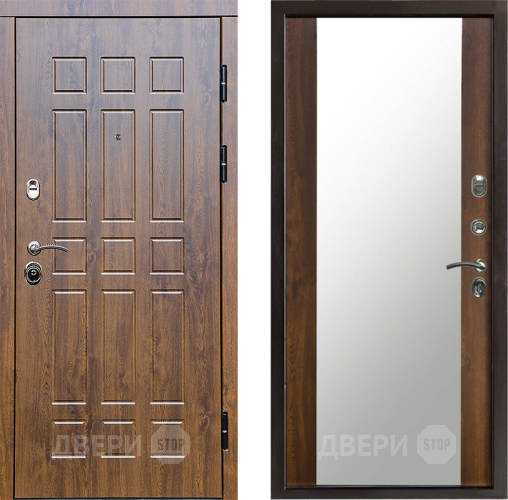 Входная металлическая Дверь Престиж Стандарт Зеркало Дуб в Ногинск