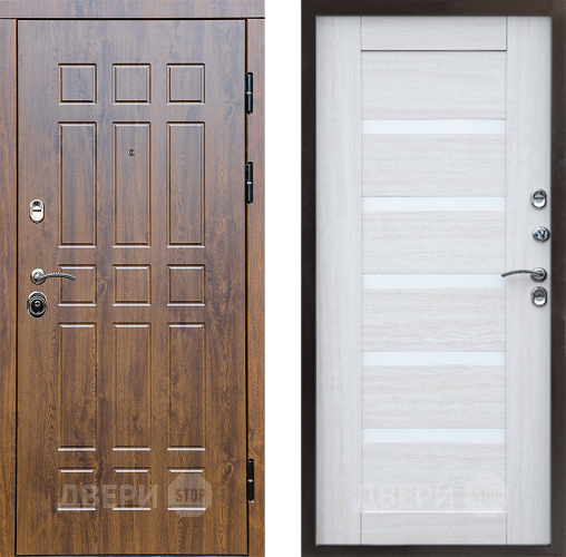 Входная металлическая Дверь Престиж Стандарт Царга Лиственница белая в Ногинск
