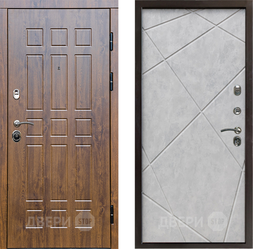 Входная металлическая Дверь Престиж Стандарт Лучи Бетон светлый в Ногинск