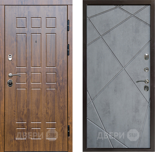 Входная металлическая Дверь Престиж Стандарт Лучи Бетон темный в Ногинск