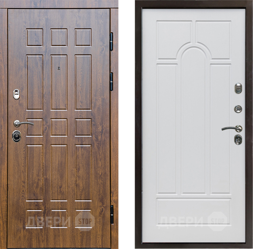 Входная металлическая Дверь Престиж Стандарт Арка Белое дерево в Ногинск