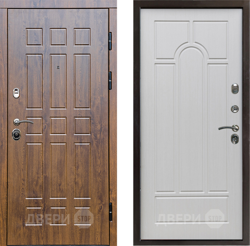 Входная металлическая Дверь Престиж Стандарт Арка Лиственница белая в Ногинск