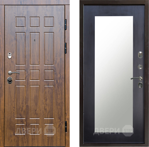 Входная металлическая Дверь Престиж Стандарт Зеркло Пастораль Венге в Ногинск