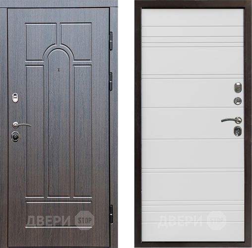 Входная металлическая Дверь Престиж Арка Line Белый в Ногинск