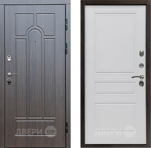 Входная металлическая Дверь Престиж Арка Классика Белый матовый в Ногинск