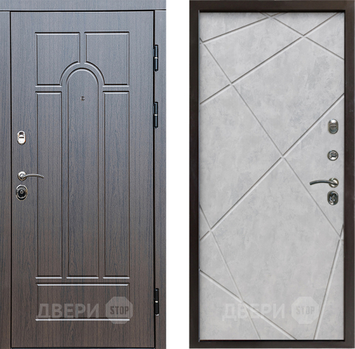 Входная металлическая Дверь Престиж Арка Лучи Бетон светлый в Ногинск