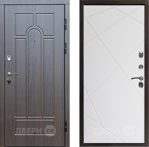 Входная металлическая Дверь Престиж Арка Лучи Бетон белый в Ногинск