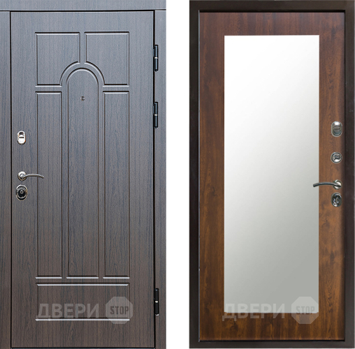 Входная металлическая Дверь Престиж Арка Зеркло Пастораль Дуб в Ногинск