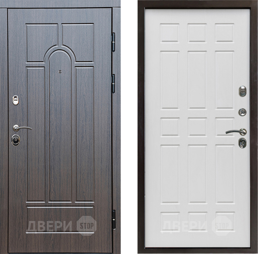 Входная металлическая Дверь Престиж Арка Спарта Белое дерево в Ногинск