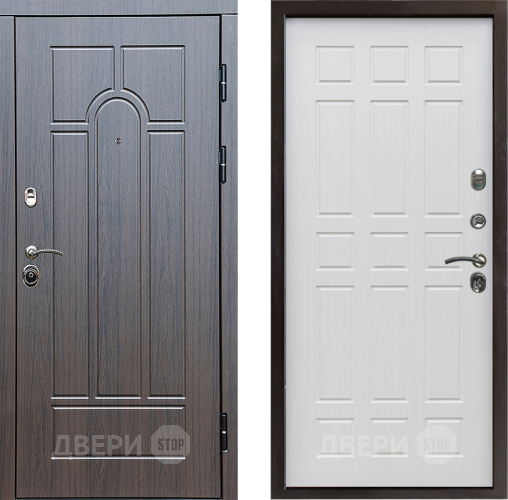 Входная металлическая Дверь Престиж Арка Спарта Лиственница белая в Ногинск