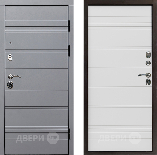 Входная металлическая Дверь Престиж Линия Грэй Line Белый в Ногинск