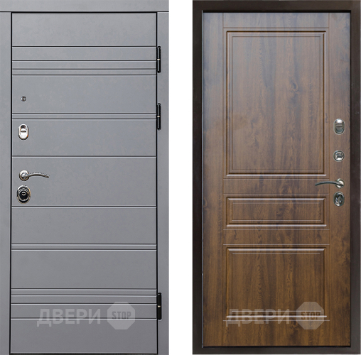 Входная металлическая Дверь Престиж Линия Грэй Классика Дуб в Ногинск