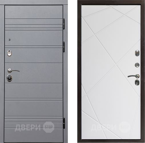 Дверь Престиж Линия Грэй Лучи Бетон белый в Ногинск