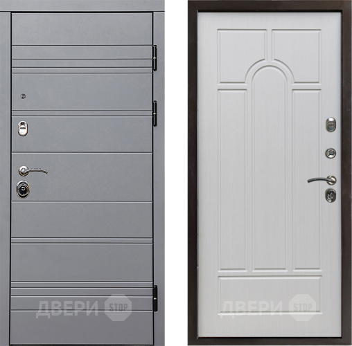 Входная металлическая Дверь Престиж Линия Грэй Арка Лиственница белая в Ногинск