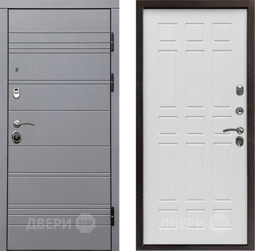 Входная металлическая Дверь Престиж Линия Грэй Спарта Белое дерево в Ногинск