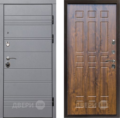 Входная металлическая Дверь Престиж Линия Грэй Спарта Дуб в Ногинск
