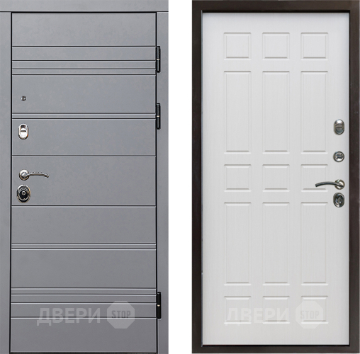 Входная металлическая Дверь Престиж Линия Грэй Спарта Лиственница белая в Ногинск