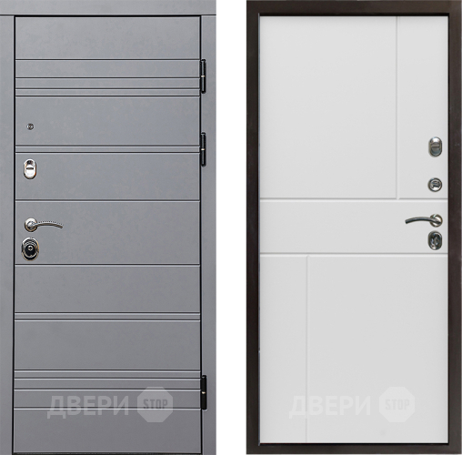 Дверь Престиж Линия Грэй Горизонт Бетон белый в Ногинск