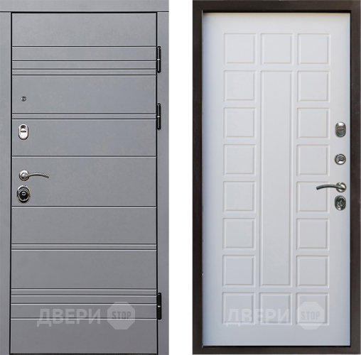 Входная металлическая Дверь Престиж Линия Грэй Престиж Белое дерево в Ногинск
