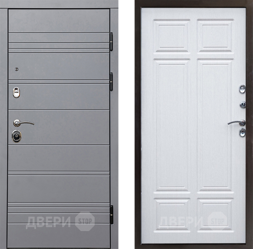 Входная металлическая Дверь Престиж Линия Грэй Премиум Лиственница белая в Ногинск
