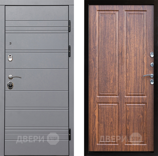 Входная металлическая Дверь Престиж Линия Грэй Премиум Орех светлый в Ногинск