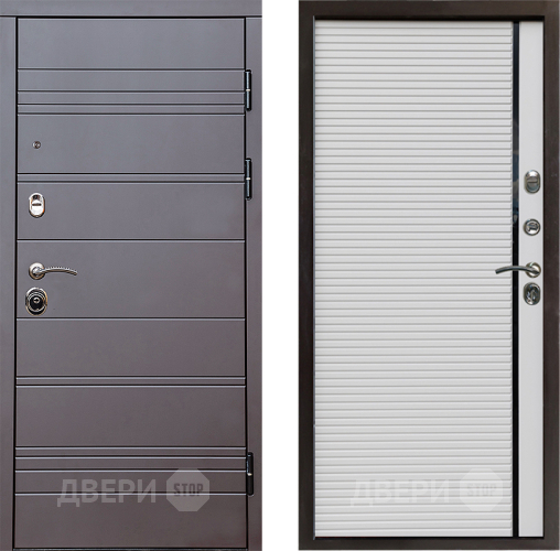 Входная металлическая Дверь Престиж Линия Браун Porte Белый в Ногинск